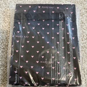 Mary Kay Travel Roll Up Bag Hanging Makeup Organizer New Black with pink Hearts